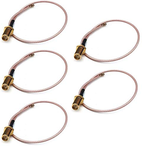DollaTek 5Pcs 20cm SMA-Kabel RG178 Kabel Koaxialstecker WiFi-Antenne Adapterkabel SMA-Kit Verlustarmes FPV-Adapterkabel - IPEX auf SMA-Buchse 20 cm