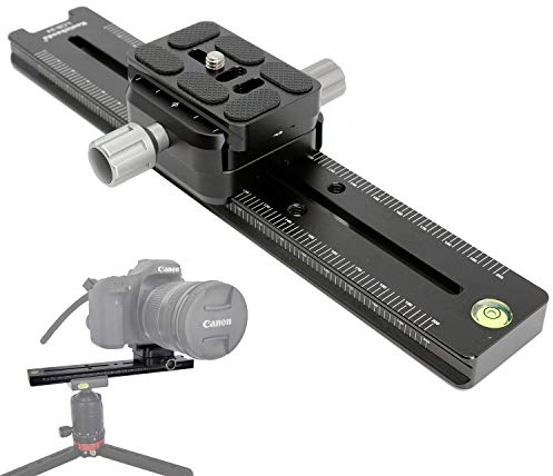 Koolehaoda 240mm Quick Release Plate Clamp Adapter Rail Nodal Slide Camera Bracket Mount Compatible with Arca Swiss for Camera Tripod Ballhead