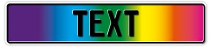 Funschilder.de – mit Muster & Motiven Blechschild selbst gestalten (520 x 110 mm), individuelles Namensschild für Haustür, Türschild für Kinderzimmer, Fun Kennzeichen aus Aluminium, Made in Germany