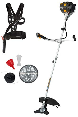 TEXAS Profi Benzin Motorsense BC358D 3in1 Rasentrimmer Freischneider Benzin 4-Takt | 35,8 CCM | 42 cm Arbeitsbreite | 8,2kg | höhenverstellbar | inklusive Tragegurt und viel Zubehör