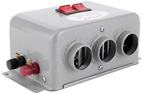12V Car Heater, 3hole 600W-800W Warmer Compact Low Noise Defroster Portable Heating Cooling Demister Auto Windshield Window Fan Defogger for Lorry Campervan Truck Windscreen Defrost Frost Removing