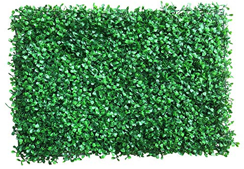 Acesunny 12 plantas artificiales para pared, 60 x 40 cm, valla verde, panel decorativo, seto de hierba verde, alfombra de boj artificial para terraza, jardín, pared, pasarelas, decoración verde