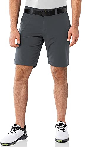 33,000 fot herr golfshorts stretch bermudashorts UPF 50 lätta korta golfbyxor chinos shorts sommarshorts med 3 tehållare och 4 fickor 23 cm för golf, GRÅ, 36