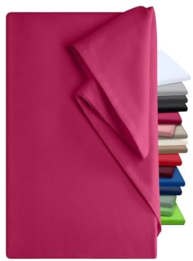 npluseins Bettlaken 150x250cm - Leintuch ohne Gummizug - Tuch ist ideal für Terrasse Reisen Camping und Tischtuch - Wohnmobil Laken - Betttuch ohne Gummizug - 100% Baumwolle, ca. 150 x 250 cm, weinrot