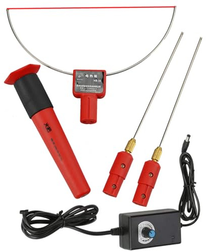 2-in-1 Polystyrene Foam Cutter, HB-30A Hot Wire Styrofoam Cutting Tool with 2 Interchangeable Tips for Foam DIY Crafts