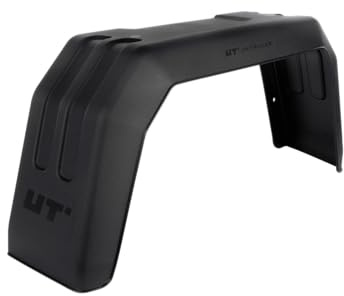 UNITRAILER Parafango Singolo da 13 a 14 Pollici in plastica PP-EPDM per rimorchio Auto 676 x 190 mm passaruota Piatto per un'eccellente Protezione Contro Fango e Sassi