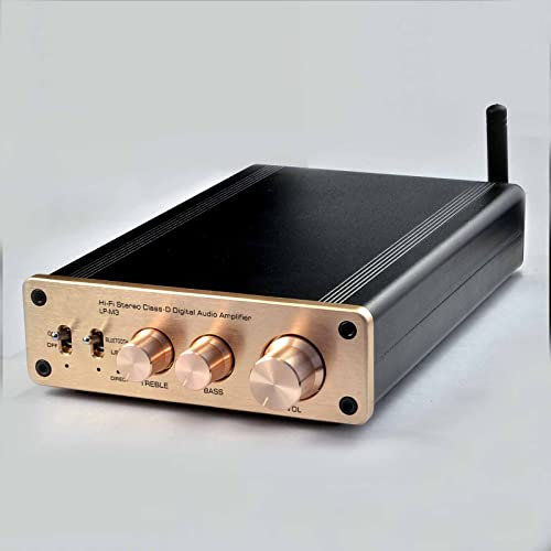 NVYAZJ Bluetooth Audiophile Digital Amplifier, HiFi Stereo Amplifier Receiver with 160w+160W, Treble and Bass Adjustment, Overheat Protection, RCA, Power Audio Speaker for Home Desktop Car