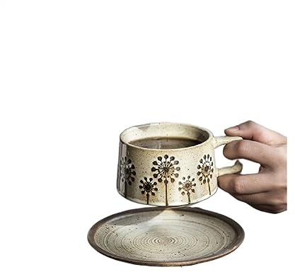 HARAY Tasses Ensemble de Tasses à café rétro, Tasse de poterie de beauté créative, Tasse Simple et exquise Tasse de café (Color : 2)