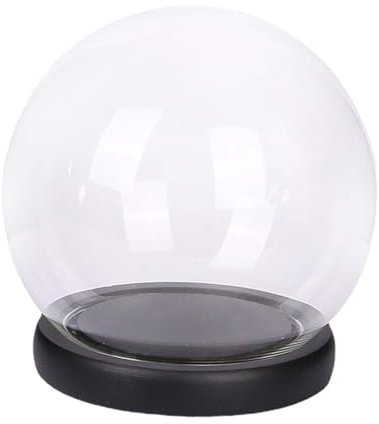 MagiDeal Glasglocke, Glasglocke, Valentinstagsgeschenke für Ihn, Mikro-Landschaft, Hochzeit, Terrarium, Tischplatte, Glaskuppel mit Sockel, 13CM