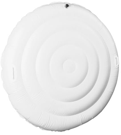 Inflatable Hot Tub Cover 5.4FT Round Protective Lid, Dust Protection, Water Moisture Guard, Sunlight Heat Retainer for Outdoor