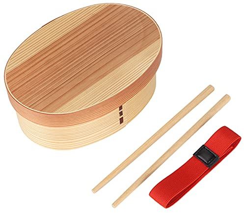 Restokki Wooden Bento Box Lunch Box, Sushi Food Container Tableware Bowl Students Office Workers Wood