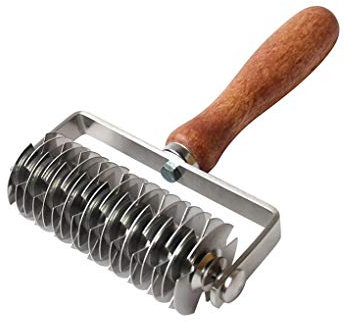 Pleayietoopiatiey Pastry Roller Slicer Stainless Steel Dough Roller Cookie Pie Puncher Baking Decoration Kitchen Bakery Tool, Type 1, Pull net Knife