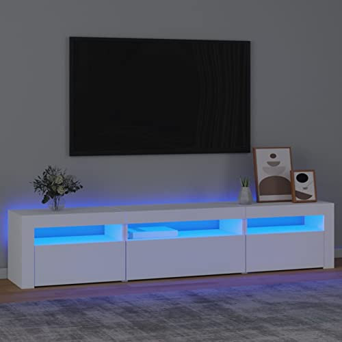 ShGaxin Meuble TV avec lumières blanches 195 x 35 x 40 cm, meuble TV, meuble TV, meuble TV, meuble TV, meuble TV 3152738