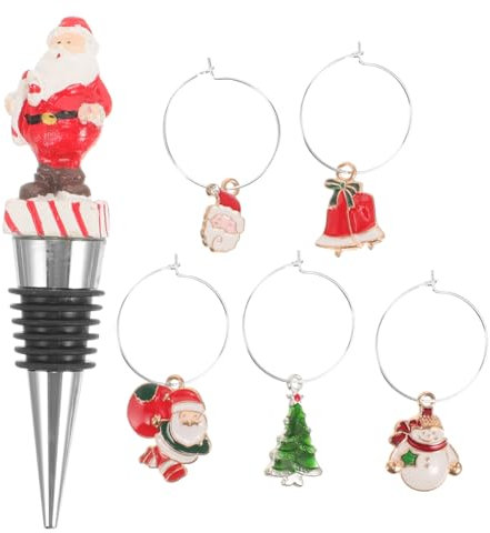 MAGICLULU 1 Set Wine Bottle Stopper Set Metal Wine Stopper with Decorative Cup for Parties Bars