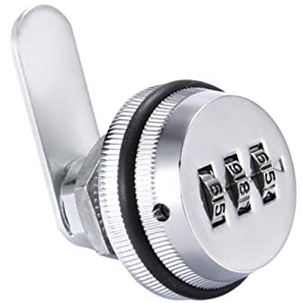 Angoily Cerradura De Leva Combinación De Código De 3 Dígitos, Sin Llave, Segura y Recombinable, Para Armario y Buzón, Color Plateado, Cierre Para Gabinete, Uso Doméstico y Oficina, 1 Unidad