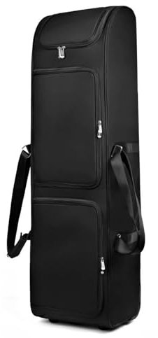 LXRHLIKG Fechttasche mit Rollen, Tragbare Fecht-trainingsausrüstung, Fechtsack mit Mehreren Fächern, Fechtdeichselradtasche für Florett/Degen/Säbel