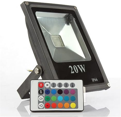 Proiettori per esterni, Lampada Da Ricerca For Esterni A LED Con Guscio Nero Da 30W 50W A LED. Lampada Da Ricerca A LED(RGB,50W)