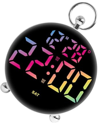 Elegante orologio digitale a LED con numeri di facile lettura e multifunzionalità, adatto per anziani e professionisti