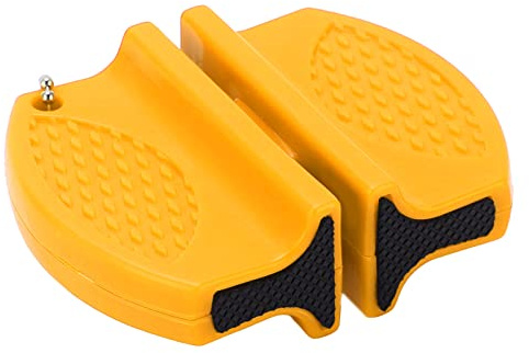 OPPWONG Assemblage de Couteaux, Petit Aiguillon de Couteau Pierre d'embarquement de Couteau avec Poignée Antidérapante Portable pour une Utilisation Extérieure (YELLOW)