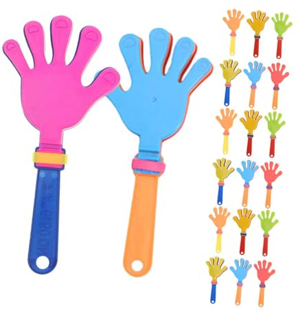 DOITOOL 24 piezas Aplausos de Mano de Plástico Coloridos Generadores de Ruido para Fiestas y Eventos Deportivos Compactos y Resistentes para Animación y Apoyo