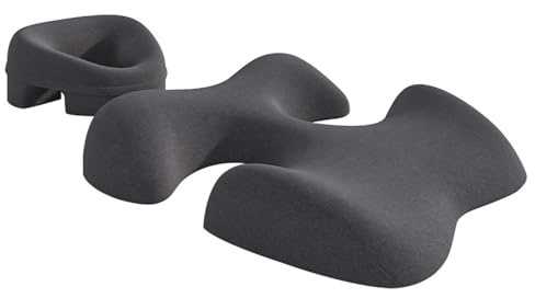Face Down Massage Pillow, Face Down Pillow for Sleeping with Non-Slip Bottom, Home Head Cushion and Chest Cushion for SPA, Sleep (Dark Gray)