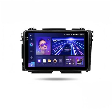 Navigation Automobile Lecteur DVD de Voiture pour Honda pour Vezel XR-V HR-V 2015-2017, Lecteur Navigation GPS 9 Pouces(128G)