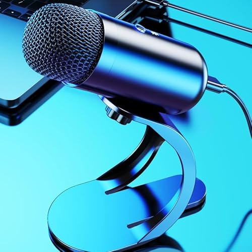 Zoegneer Microphone de jeu USB capacitif avec col de cygne flexible de haute qualité sonore pour conférence, appels, réunions, présentations et utilisation de PC portable - Plastique noir