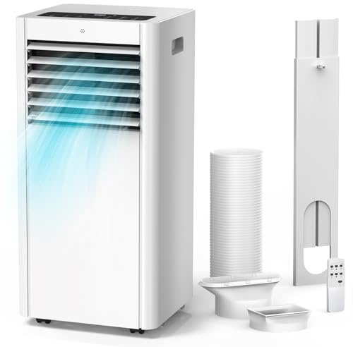 Portable Air Conditioner, 7000 BTU 4 in 1 Air Conditioning Unit, Fast Cooling for Home/Bedroom/Office/Flat up to 25 m², 2026 Version Low Noise AC Unit with Sleep Mode/Lock/Timer/Remote/Window Kit