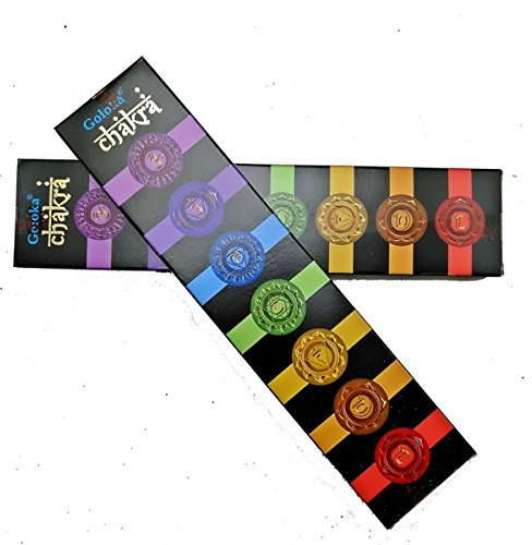 GOLOKA 3 varillas de incienso CHAKRA de 15 g (3 cajas)