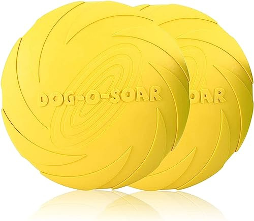PETCUTE Hund frisbee hund flygande skiva interaktiv leksak för hund hundar träning frisbee 2 delar ø 18 cm