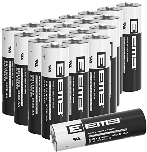 EEMB AA 3.6V Lithium Battery ER14505 Li-SOCL₂ 2600mAh Non-rechargeable Battery 3.6Volt Lithium Thionyl Chloride Batteries UL Certified - Single use(20)