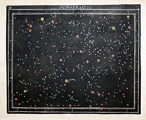 Jungfrau - Jungfrau Becher Löwe Rabe Wasserschlange Himmelskarte Sternenkarte Sternkarte Sternzeichen Tierkreiszeichen Star chart Astrological sign