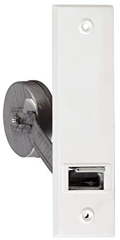 Teso - Avvolgitore per cinghia con copertura in plastica bianca e viti di fissaggio/distanza tra i fori: 104 mm