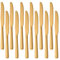 Buyer Star Cuchillos de postre de 12 piezas, juego de cubiertos de acero inoxidable 18/0, cubiertos para el restaurante Home Kitchen, dorado