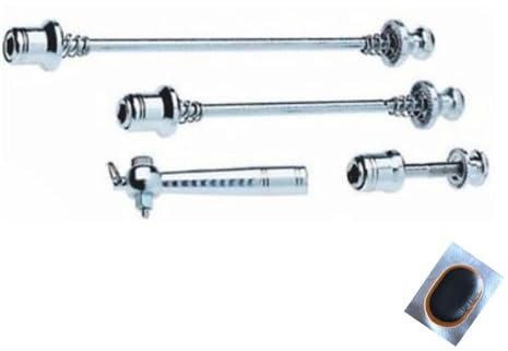 Point Schnellspannerset Schnellspanner Diebstahlschutz Silber inkl. Schlauchflicken