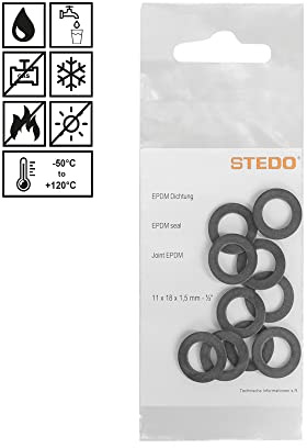 STEDO EPDM Dichtung, 16 x 24 x 2 mm (VE 10 Stück) - 933762