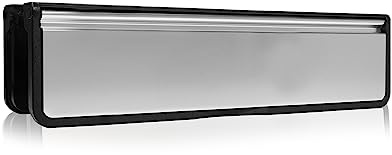 Xfort MailPlate Luxe 10 Letterplate Satin Chrome, Premium Draught Proof Postal Letterbox, Telescopic Sleeved Letter Box for Wooden, Composite and uPVC Midrail Doors with 40-80mm Door Thickness
