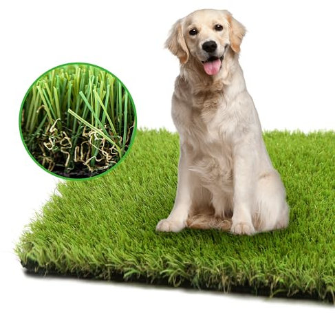 LGR SHINE Erba artificiale per cani, erba finta per addestramento cuccioli, tappeto in erba sintetica per interni ed esterni, tappetino per cani piccoli e astroturf, tappetino per vasino (1,2 x 3 m,