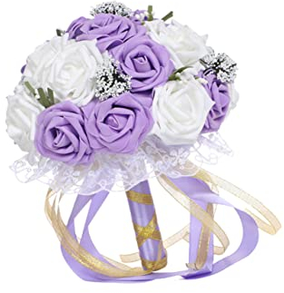 Amosfun 1stück Vivid Bride Hand Bouquet Europäischer Stil Lebensnahe Pe Handblume Simulierte Hochzeitsdekoration Für Braut Und Fotografie Für Hochzeiten Und Feiern