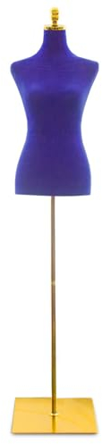 Bituxx Damenbüste Schneiderpuppe Schaufensterpuppe Torso Angezogen Mannequin Büste (Royal Blau)