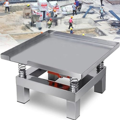 Petite Table vibrante en béton,Table vibrante en béton, petit banc d'essai de vibration en béton 220V, plate-forme compacteur en acier inoxydable pour test de vibration ( Color : 50*50cm , Size : 110V