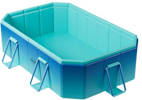Foldable Swimming Pool - Kid Pool Swimming Pools - Dog Swimming Pool Collapsible, Portable Bath Tub Non-Inflatable Kiddie Pool, Cat Shower Tub Outdoor Indoor