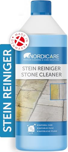 Nordicare [1L] Steinreiniger Konzentrat effektiv & universell anwendbar - Steindusche für außen & innen - Intensiv Stein-Reiniger, Steinplatten Reinigungsmittel