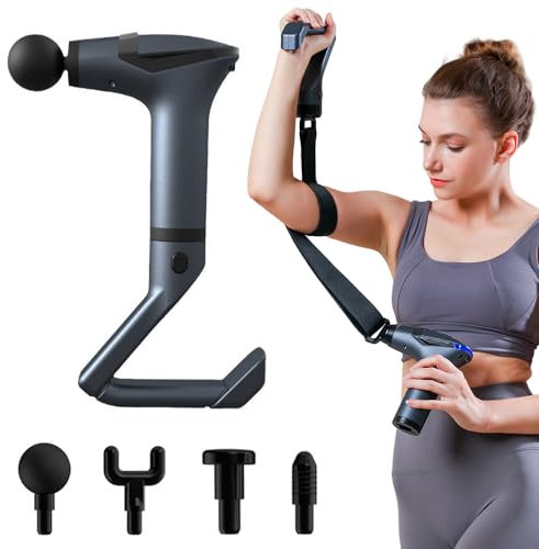 Pistola per massaggio muscolare con impugnatura staccabile, pistola per massaggio completo 3 in 1 con luce di respirazione a LED e Display Digitale