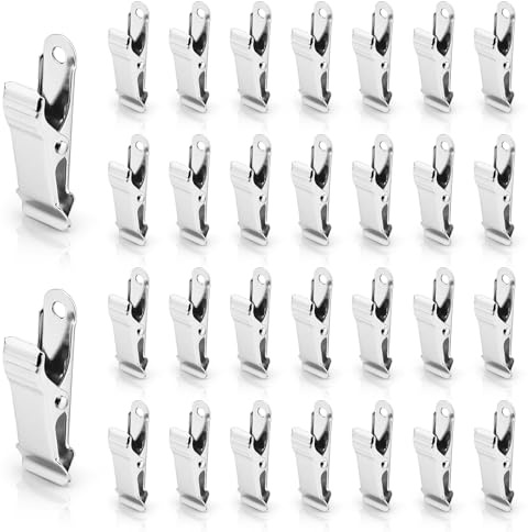 Modixun Lot de 30 mini pinces crocodiles en métal solides pour travaux manuels, travaux manuels, papier photo, rideau, mâchoire lisse, 1,3 x 4 cm (Argent)