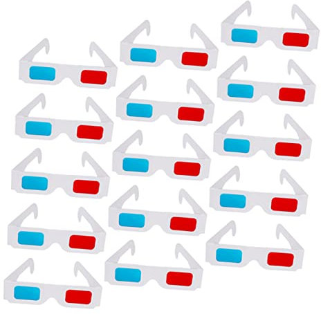 Angoily Occhiali 3d Anaglifi Rosso Blu in Carta 40 Pezzi Per Film e Giochi Tridimensionali, Accessori Per Feste e Visione 3d, Compatibili Riviste e Immagini Anaglifiche