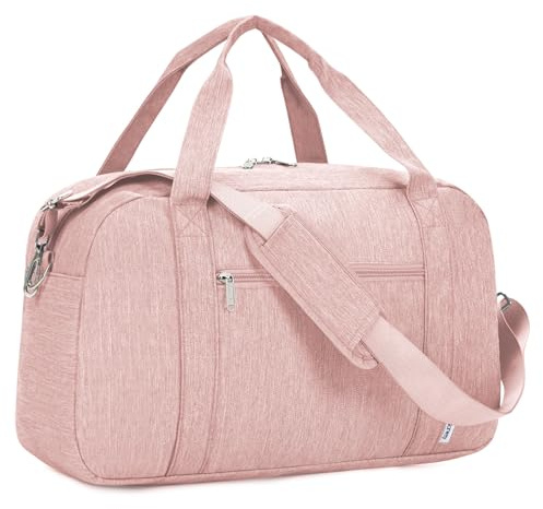 Narwey Handbagage 45 x 36 x 20 cm Easyjet Cabin Bag handbagage väska för flygplan weekendväska kvinnor män resväska damer handbagage resväska 25 l, ROSA, Kein Laptopfach (40L)
