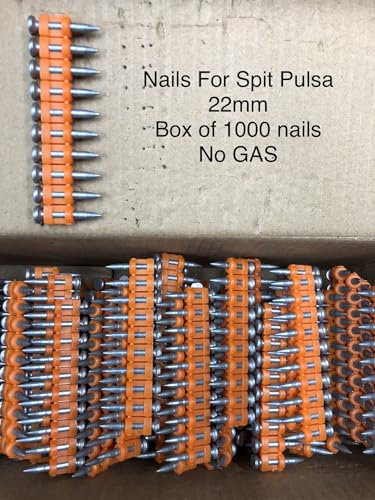 22mm Collated Nails for Spit Pulsa Nail Guns, Pack of 1000