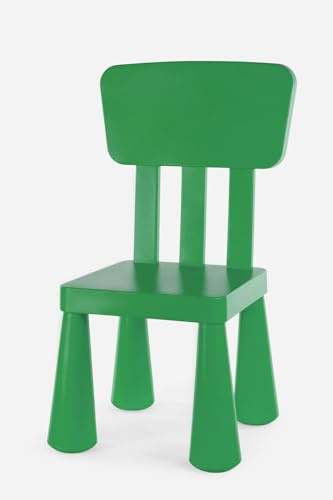 IKEA Kinderstuhl Mammut aus Kunststoff für drinnen und draußen - Sitztiefe 26cm Sitzhöhe 30cm - Leuchtend grün