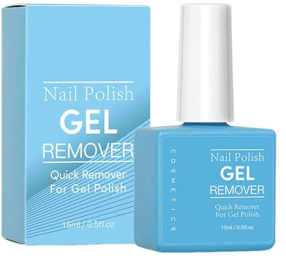 Solvente per smalto per unghie, rimozione di smalto semi-permanente professionale, rimozione smalto gel per unghie, rimuove lo smalto gel soak-off in 3-5 minuti, non danneggia le unghie (A, 1 pezzi)